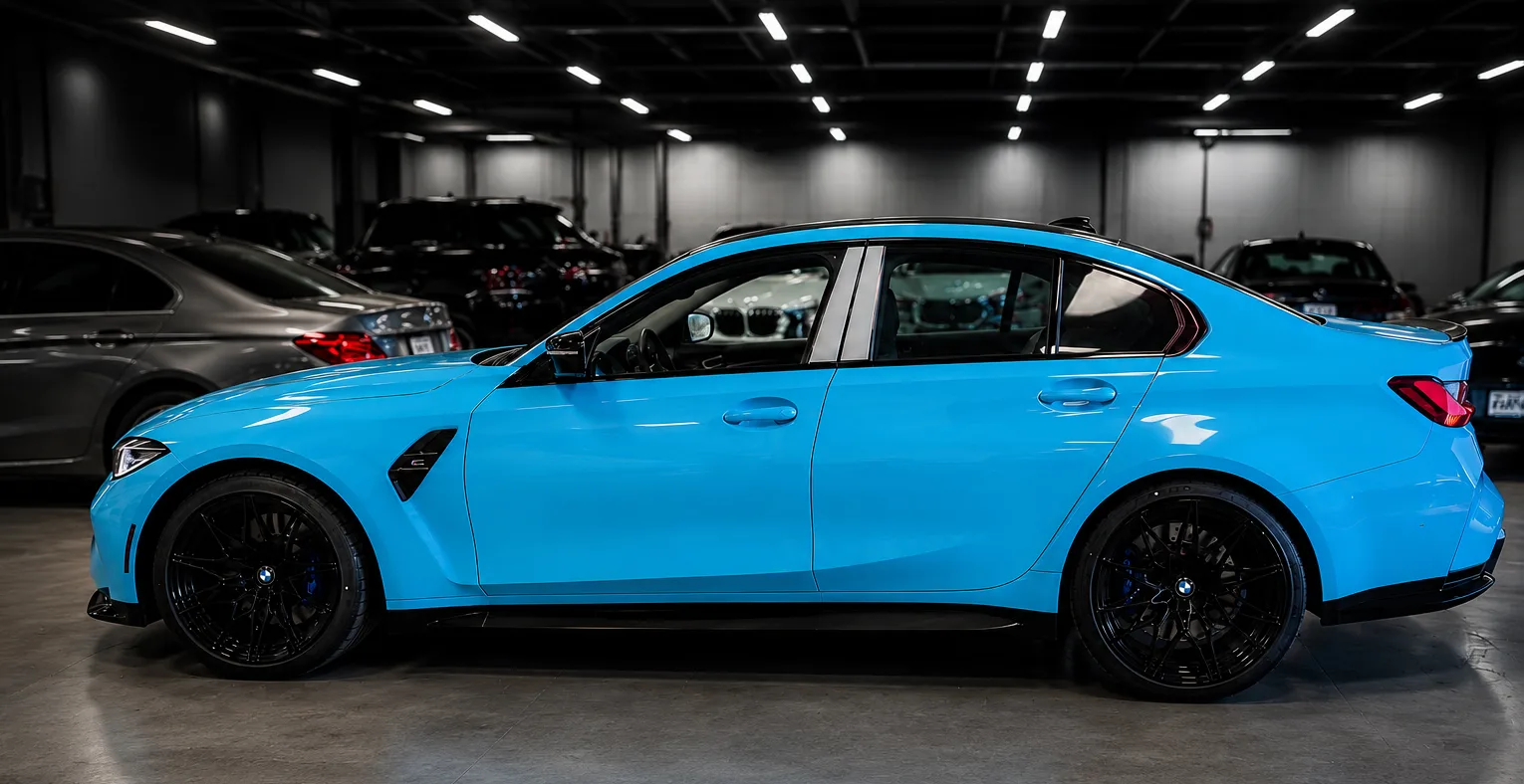 Vehicle before professional window tint installation