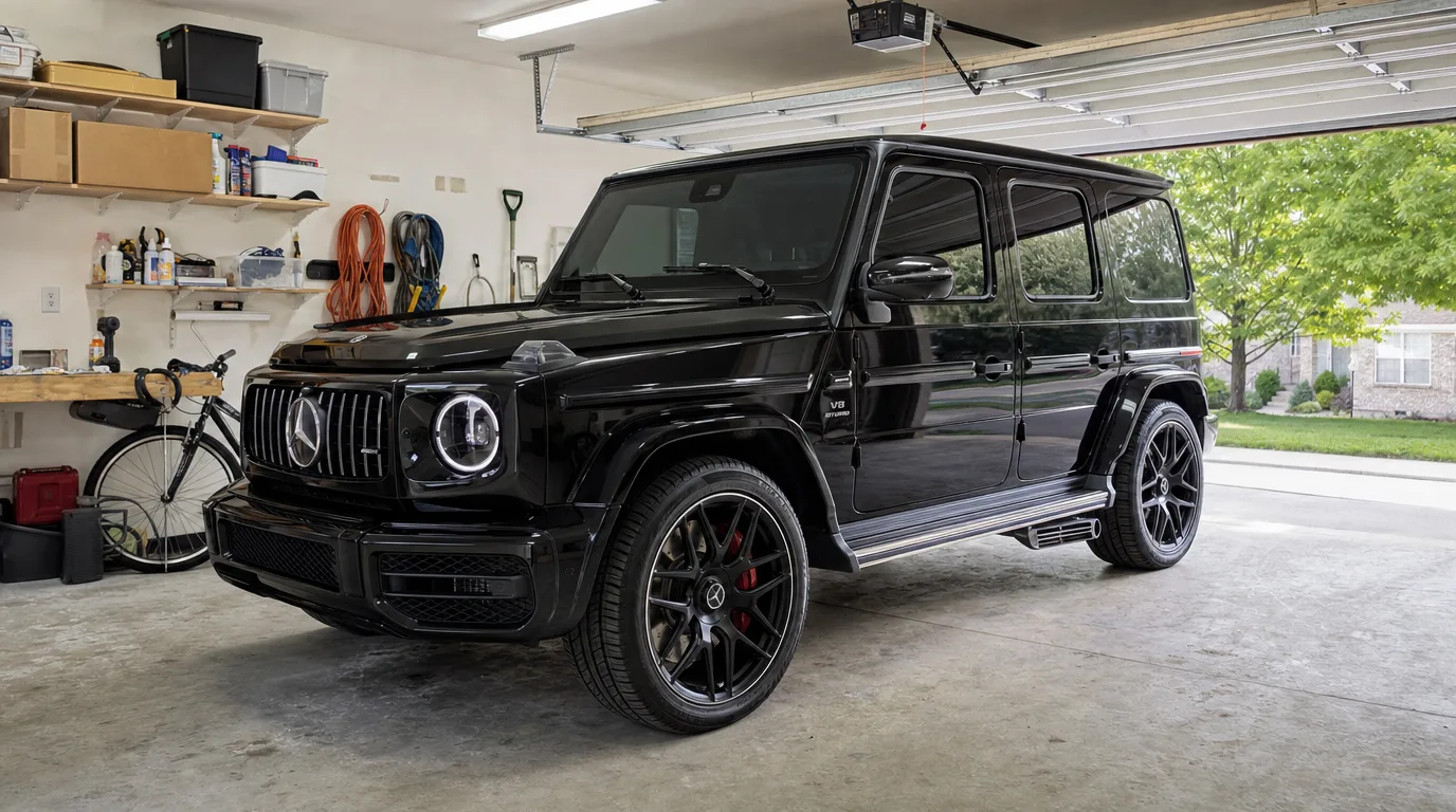 Black Mercedes G-Class with premium window tint